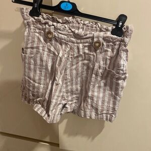 Brown and white summer shorts